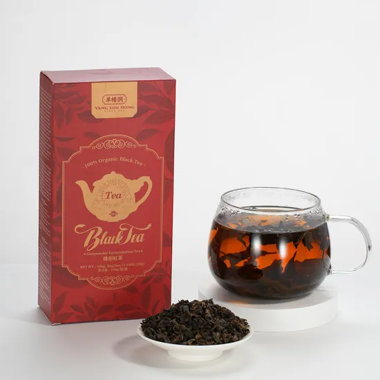 Traditional China First Grade Black Tea for Home Scenario Wholesale Factory Gunpowder 