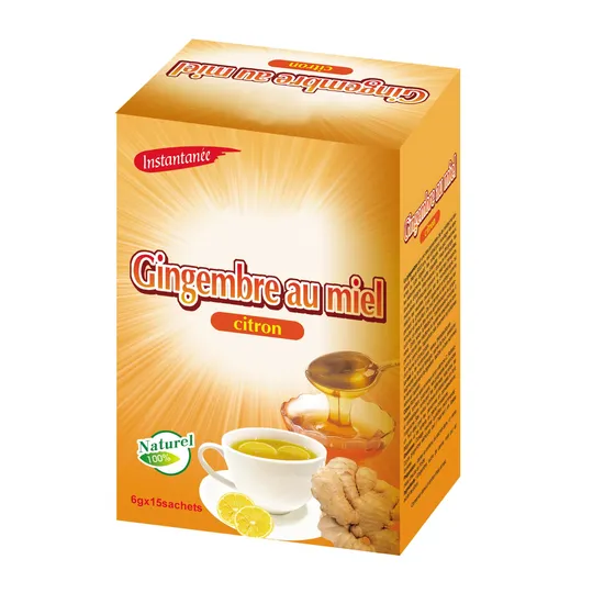 OEM Customized Packaging Flavor Herbal Tea Honey Ginger Drink with Lemon 